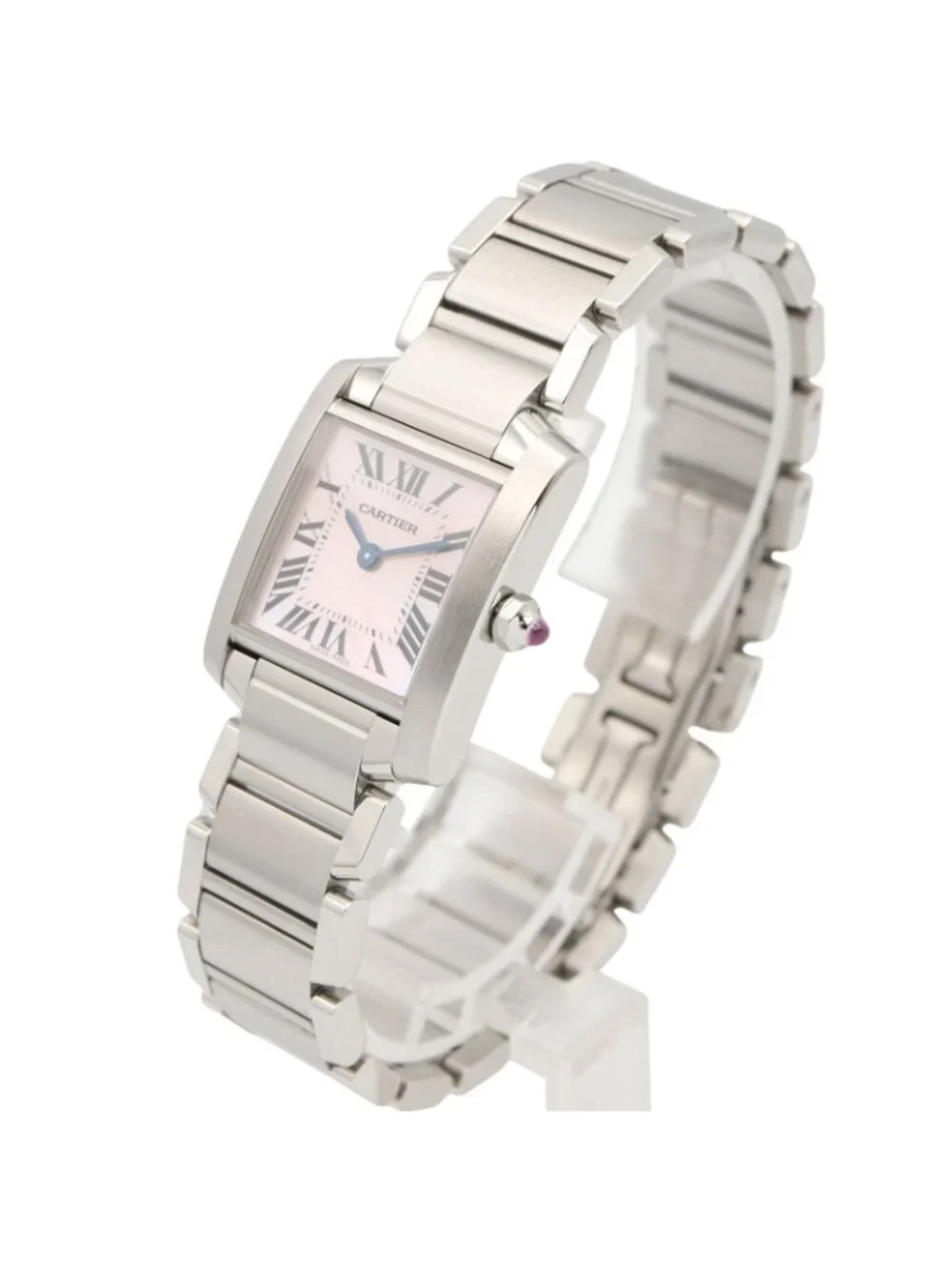 Cartier Watch Tank Francaise SM Pink Shell Stainless Steel